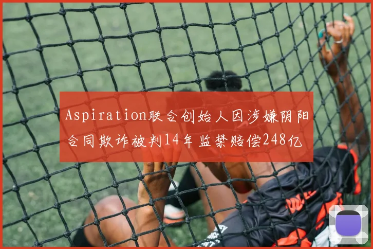 Aspiration联合创始人因涉嫌阴阳合同欺诈被判14年监禁赔偿248亿